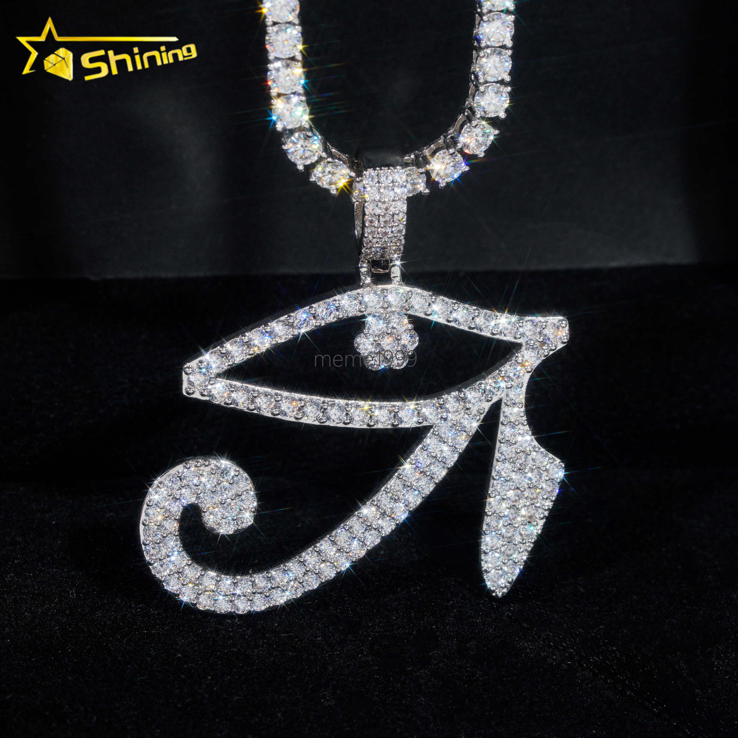 High Quality 925 Sterling Silver VVS Moissanite Pendant Custom Hip Hop Diamond Pendant for Men Women Necklace