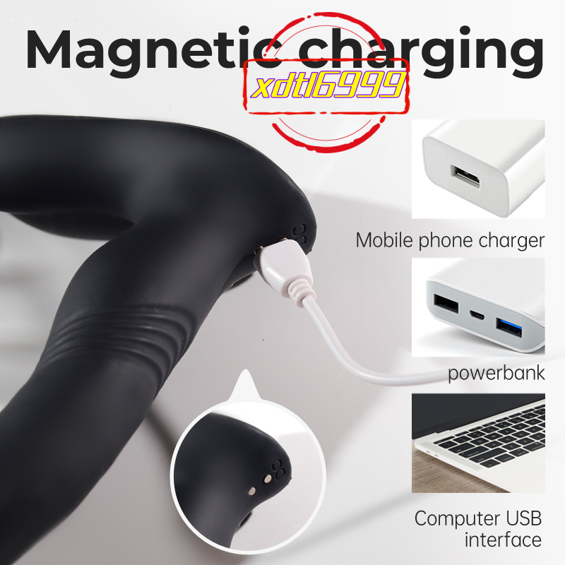 Male Sex Toy APP Remote Control Fully Waterproof Electric Anal Plug with 9 Frequencies Thrusting SlapSex toy