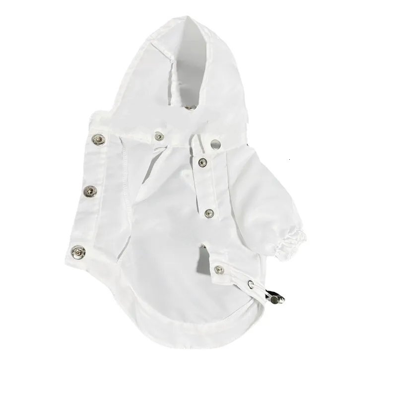 Designer Clothes Brand Lightweight Apparel Raincoat Coat with Hoodie Waterproof Dog Rain Jacket for X-Small to Large Dogs Adjustable Drawstring 3b9