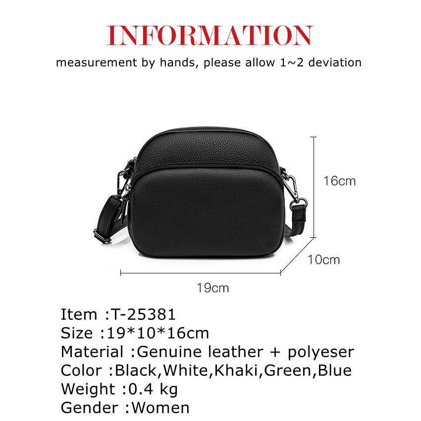 100% Genuine Leather Shoulder Bags For Women Rectangle Black Crossbody Designer Handbag Female Messenger Pocket Y250819