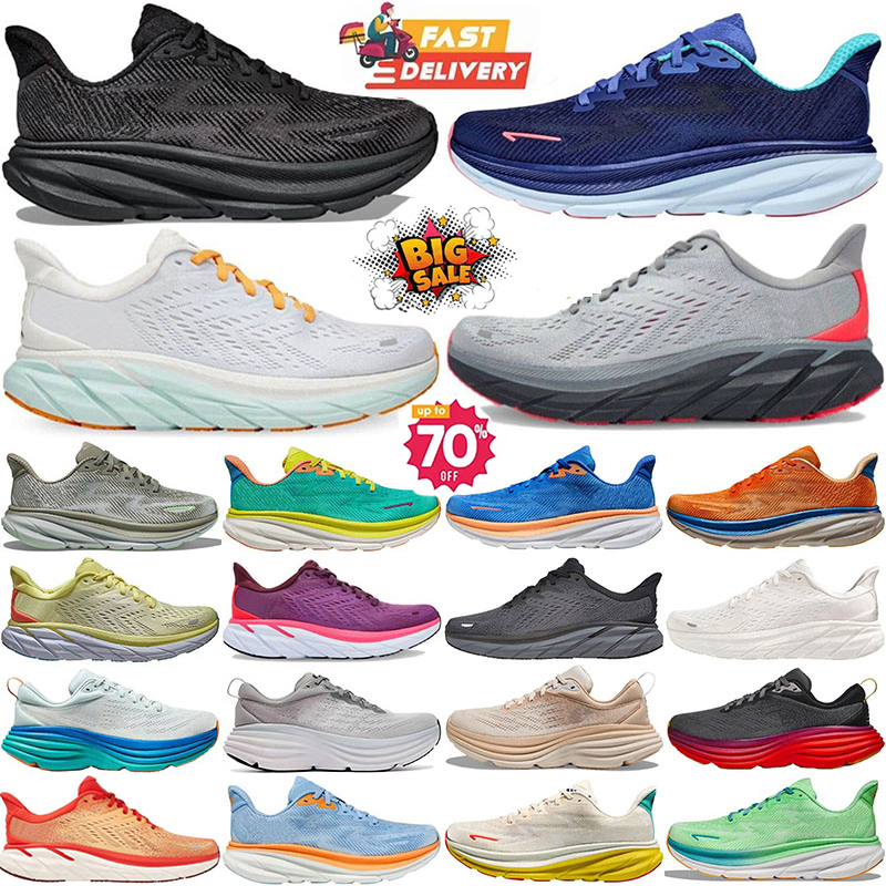 Designer Clifton 9 Bondis 8 Casual Shoes Cliftons Sports Harbor Mist Black White Carbon X 2 Free People Casual Athletic Mens Women Outdoor Runner 36-45