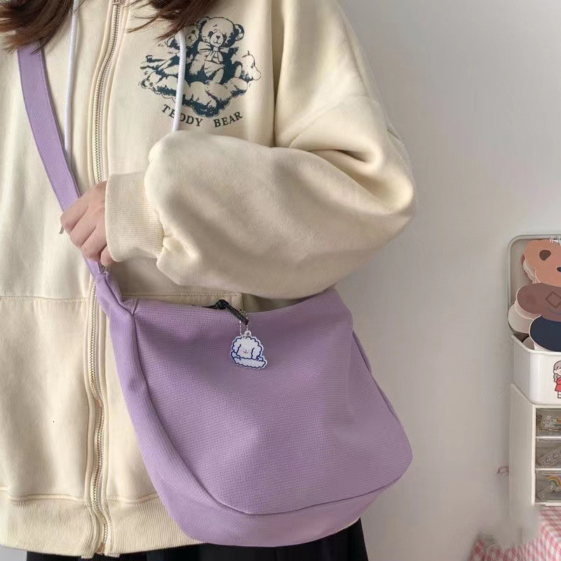 2025 Autumn Korean Edition New Candy Color Student Simple Daily Women's Single Shoulder Crossbody Bag Women's Crossbody Bag Designer Bag Tre