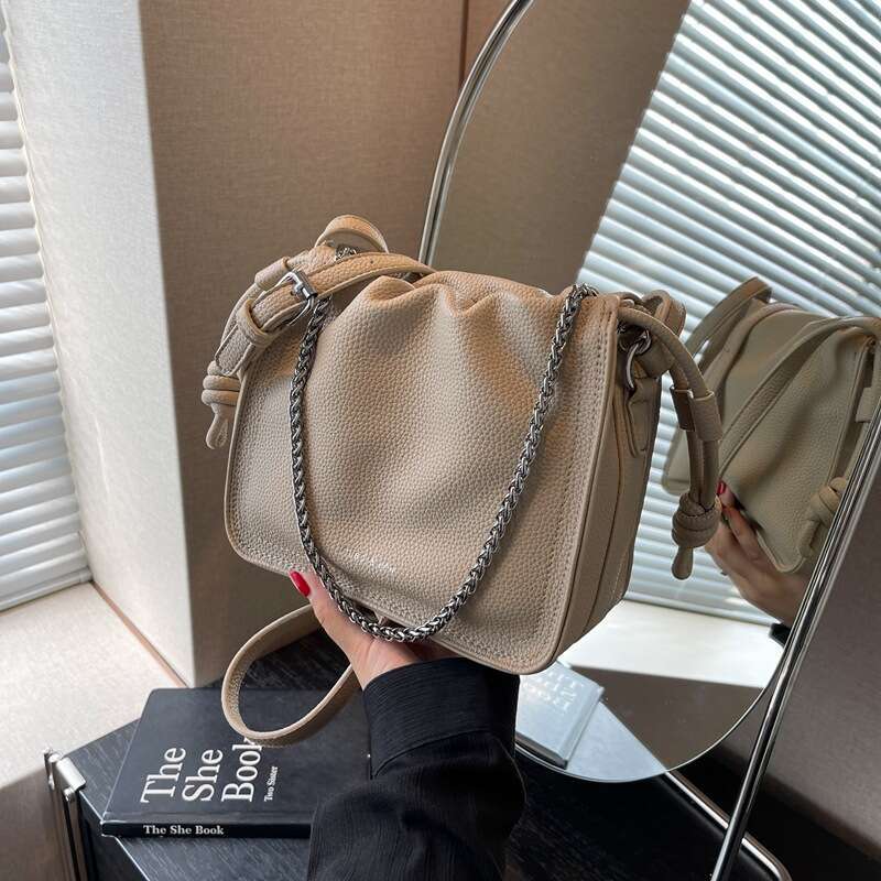 Trendy Small Designer Bags for Women 2025 New Summer Simple Versatile Chain Shoulder Crossbody Korean Style Bucket Bag
