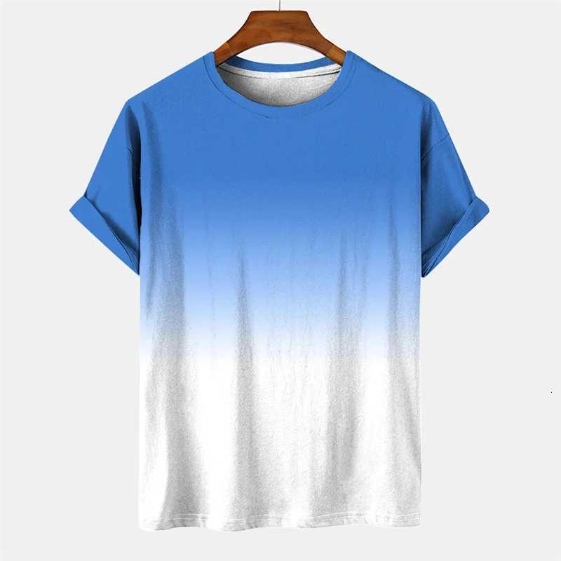 Simple Graphic T-shirt Mens Clothing Color Gradient 3D Print T-shirt Harajuku Clothing Mens And Womens Fashion T-shirt Tops Y250819