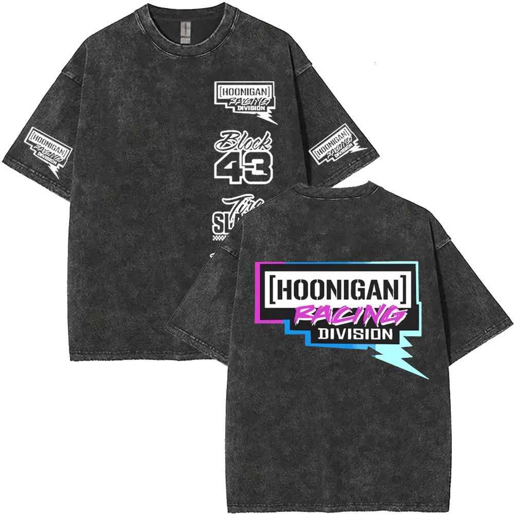 Washed Vintage Ken Block 43 Graphic T Shirts Men Women Gothic Art Aesthetic T-shirts Fashion Streetwear Oversized Short Sleeve Y250819