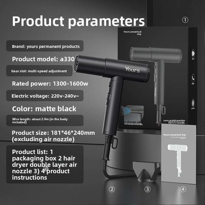 High-Speed 110K RPM Household Electric Dryer Negative Ion Hair Salon Style New Model