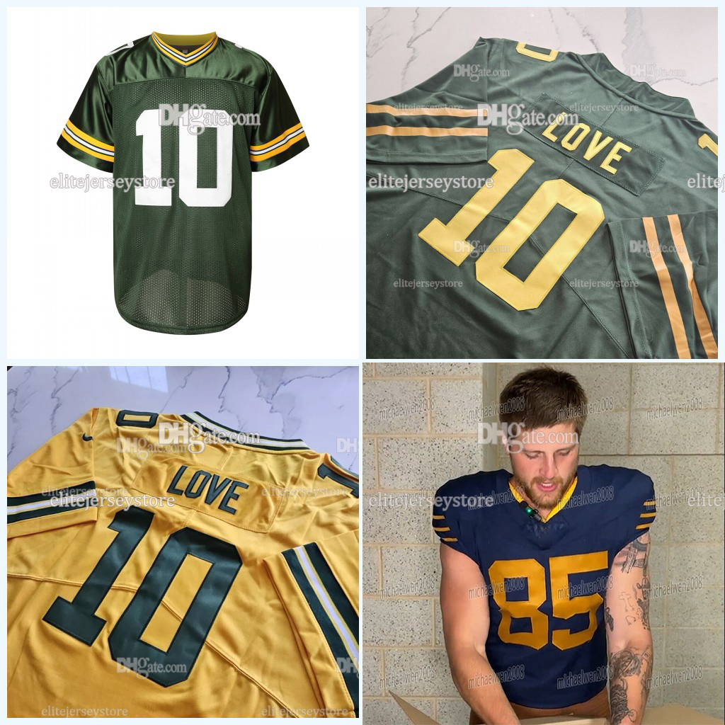 Personalized Custom Football 2025 NEW Jersey 10 Love Matthew Golden Josh Jacobs Tucker Kraft Xavier McKinney Jayden Reed Romeo Doubs Edgerrin Cooper Embroidered