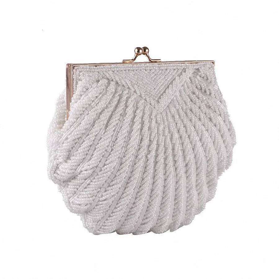 Designer Bags Women Evening Clutch Wedding Bridal Handbag Pearl Beaded Fashion Shell Chain Party Bags Li-383 Luxury Bag