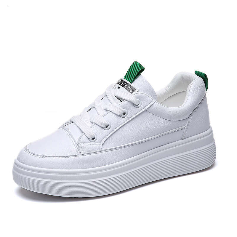 2023 Spring New Trendy Comfortable Fabric White with Hidden Wedge 4m Platform Thick Sole Casual Shoes
