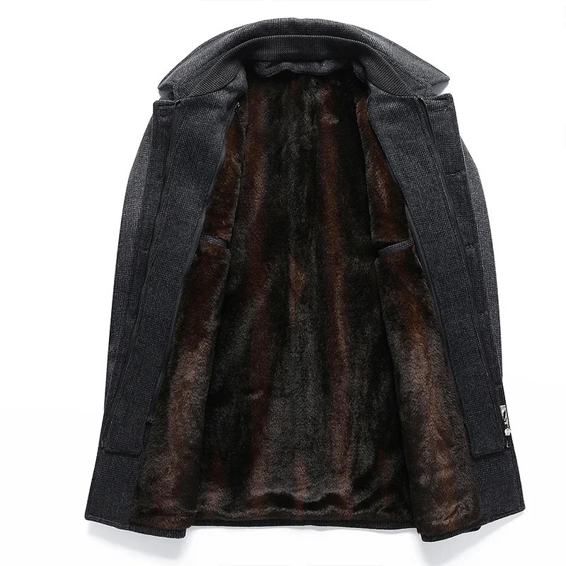 Arrival Winter Jacket Men Fashion Woolen Coat Mens Casual Wool Thicken Warm Trench Dress ZL488 250820