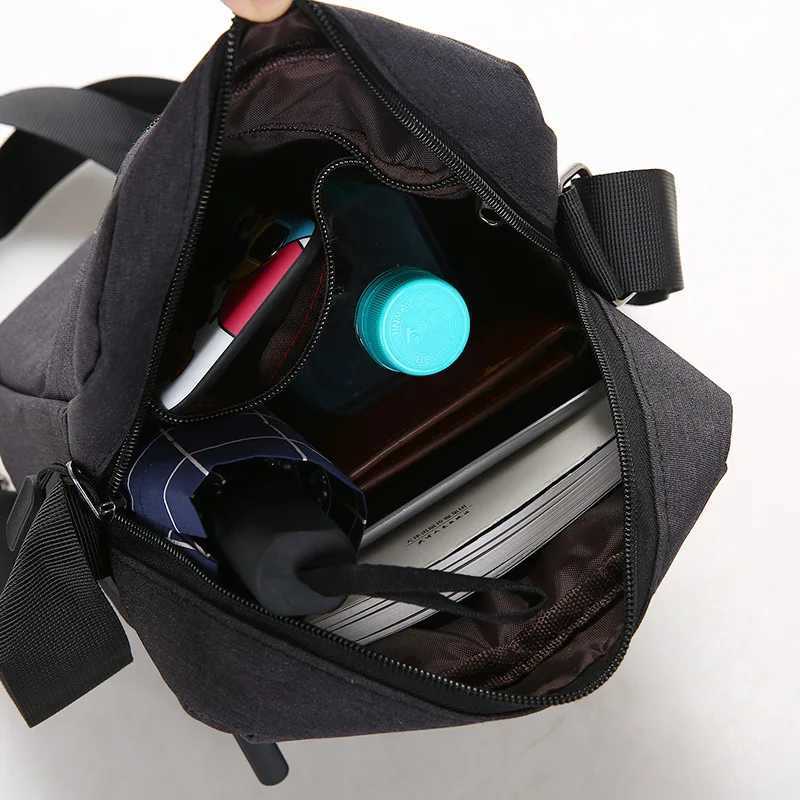 Oxford Men Crossbody Phone Bags Multi-Layer Zipper Messenger Shoulder Bag Handbag Purse for Business Travel Mens Bags Bolsas Y250819