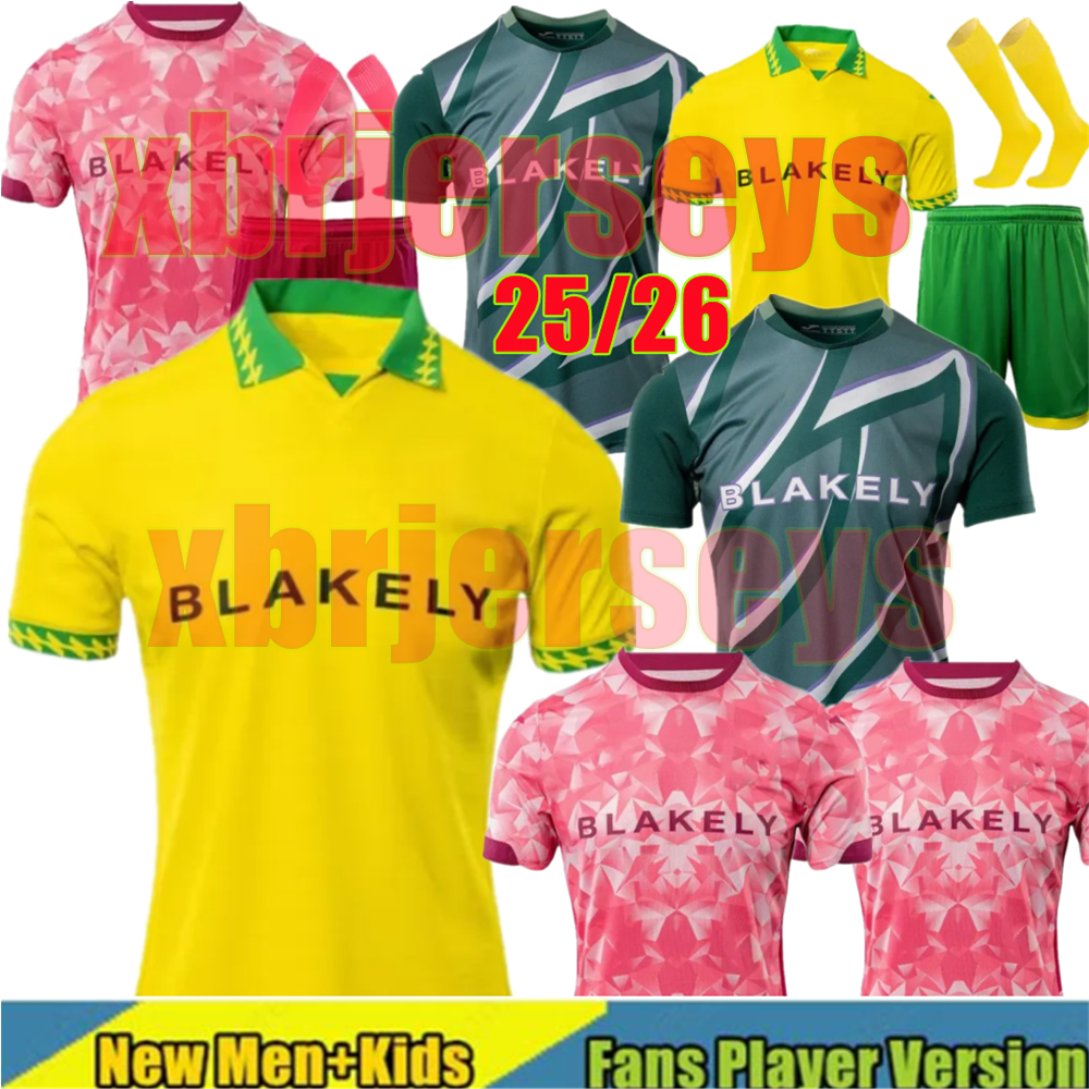 4XL 25 26 Norwich cities soccer jerseys Special Kit CASSERES DALLINGA CISSOKO SARGENT HUGILL RASHICA MCLEAN 2025 2026 mens KIDS KITS kit football