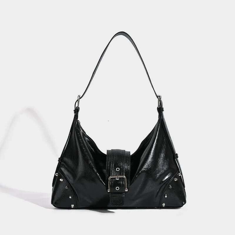 Designer Bags Women Vintage Pu Leather Handbags Underarm Crossbody Ladies Clutch Purse Rivet Cool Girls Shoulder Armpit Business Tote Bags Luxury Bag