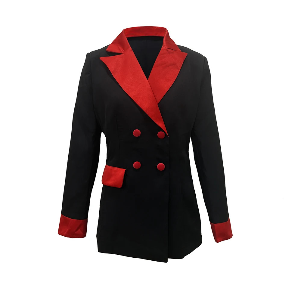 Formal Contrasting Color Womens Suit Jacket Lapel DoubleBreasted Autumn Office Lady Business Casual For Female Outwear Jackets 250815