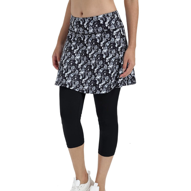 Women Athletic Skirts Leggings,Skirted Leggings Skorts with Pockets