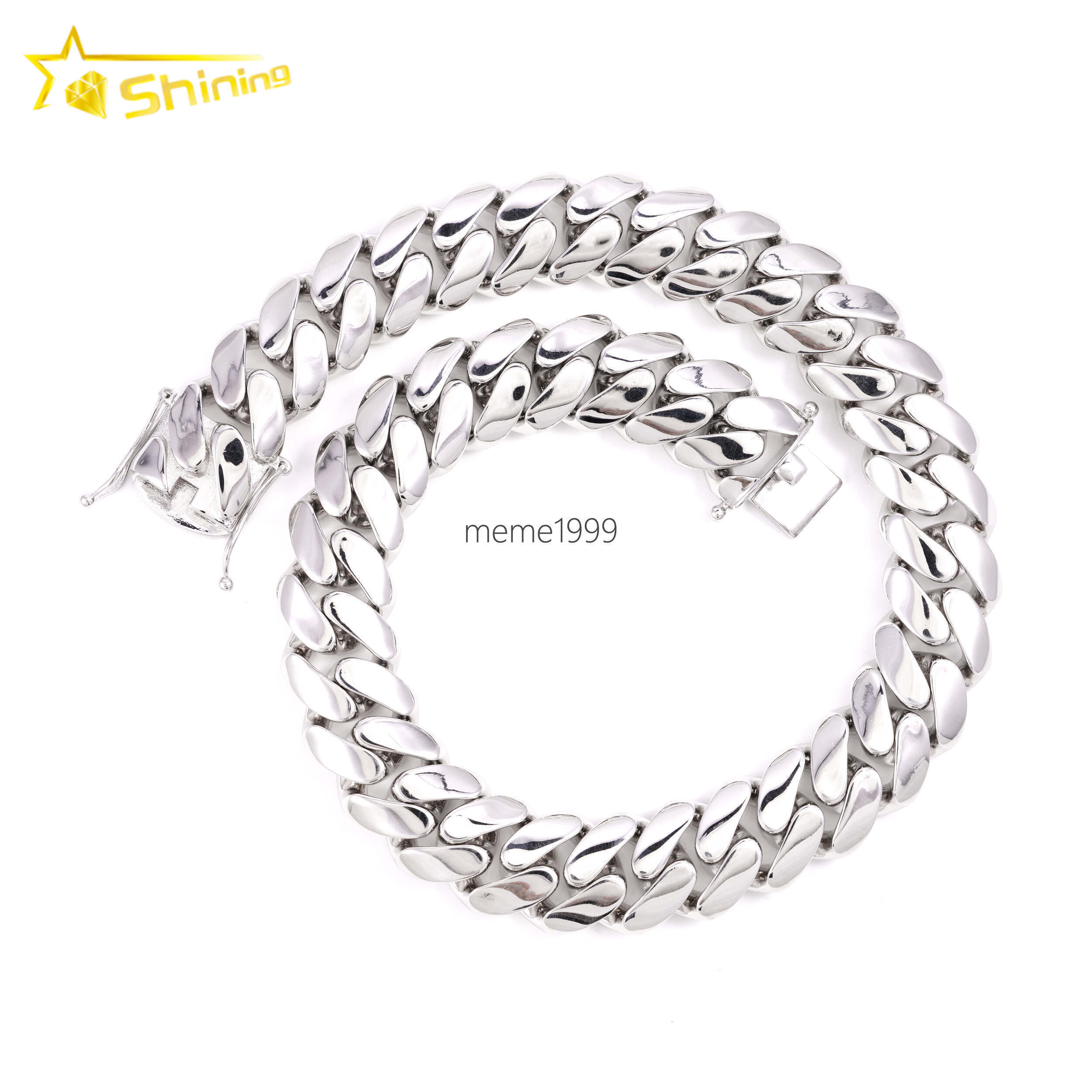 18K Gold Plated Hip Hop 16MM 18MM 20MM Brass Miami Cuban Link Chain Big Size Men Fashion Cuban Chain Necklace