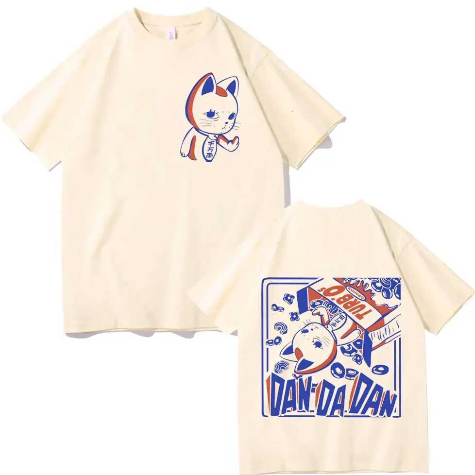 Japan Anime Dandadan Turbo Granny Cat Graphic T Shirt Fashion Cartoon Oversized T-shirt Men Women Vintage Casual Cotton T-shirts Y250819