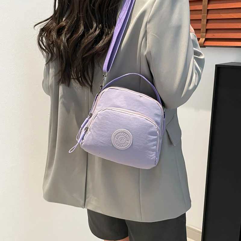 Fashion Simple Ladies Shoulder Bag Large Capacity Oxford Cloth Multi-Layer Crossbody Bag Durable Ladies Commuter Backpacks Y250819