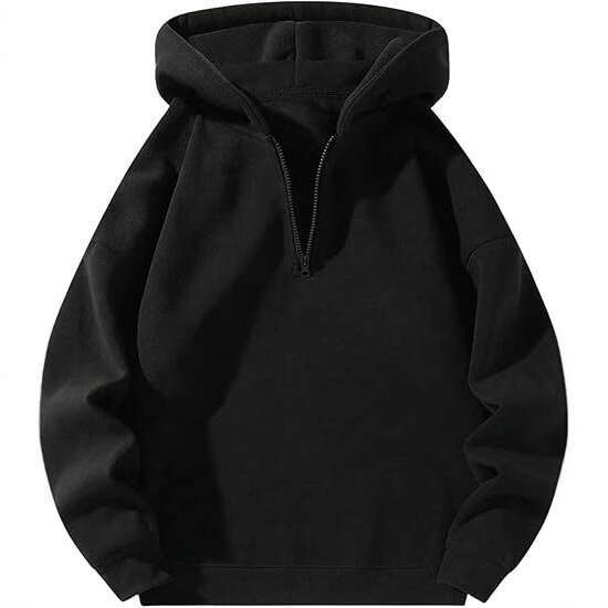 American Style Casual Zipper Hoodie Loose Fit Sports Sweatshirt Autumn Winter Streetwear