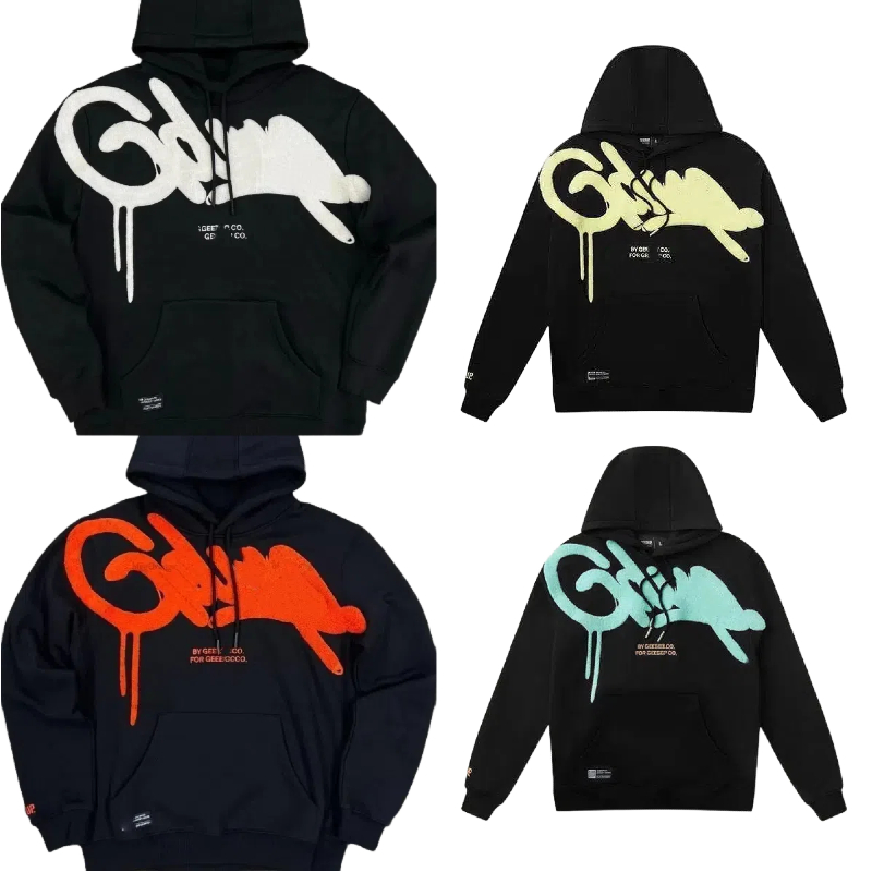 Men's Geedup Hoodie Designer Embroidered Cotton Hooded Hoodies High Quality Casual Loose Fit Hip Hop Streetwear Autumn Outfit