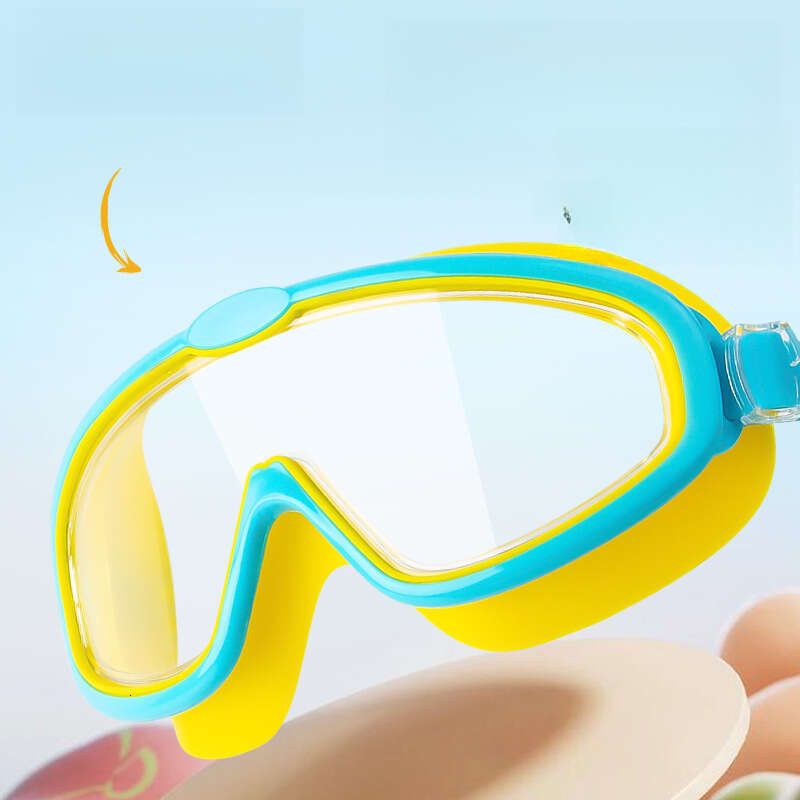 Children's Swim Girls Boys Swimming Gear Glasses Waterproof Anti-Fog Large Frame Professional Diving Goggles