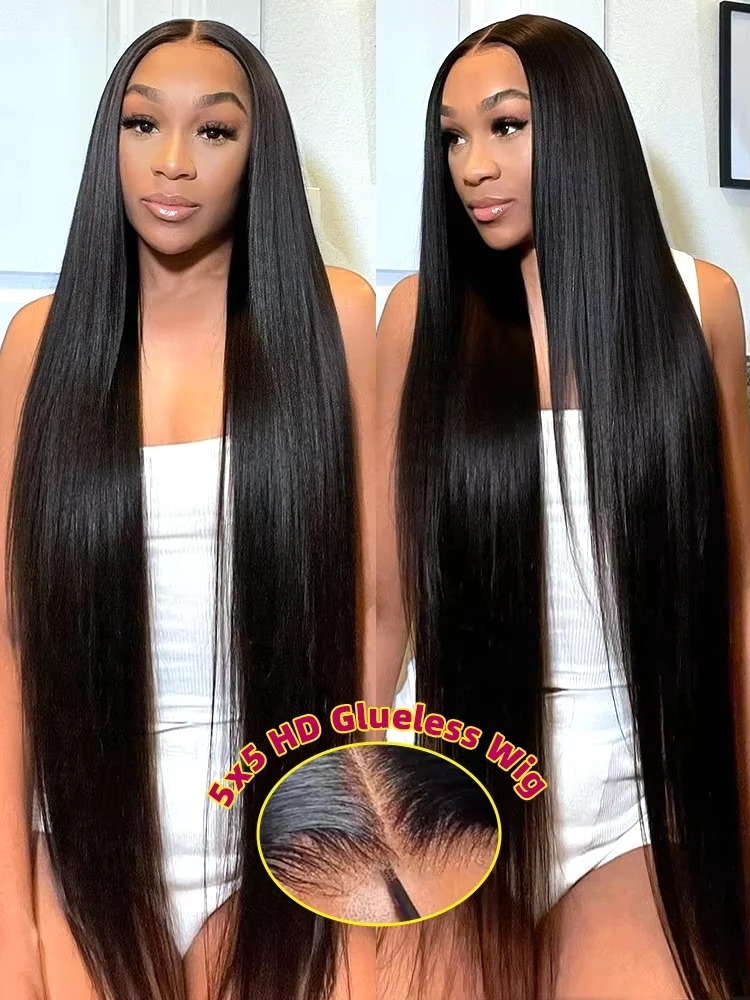 Black Wigs for Women Synthetic Lace Front Wigs Hd Transparent Lace Long Straight Hair Glueless Natural Hailrine Preplucked Hairline Frontal Cosplay Da