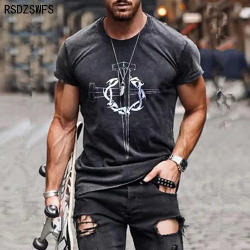 Fashion Summer 3D Printed Mens T-Shirt Hip-Hop Style Large Size T Shirt Cross Style O-Neck Short Sleeve Men Clothing XXS-5XL Y250819