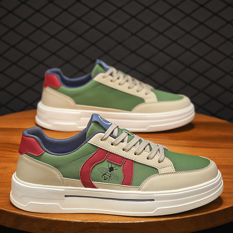 Men's summer trend sneaker shoes 2025 new soft sole breathable sports shoes men's personality versatile soft leather casual