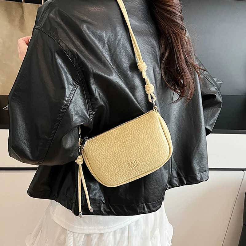 Ultra-Soft Commuter Saddlebag Womens Faionable Casual Crossbody Phone Bag Solid Colo Versatile Pu Leather Shoulder Handbag Y250819