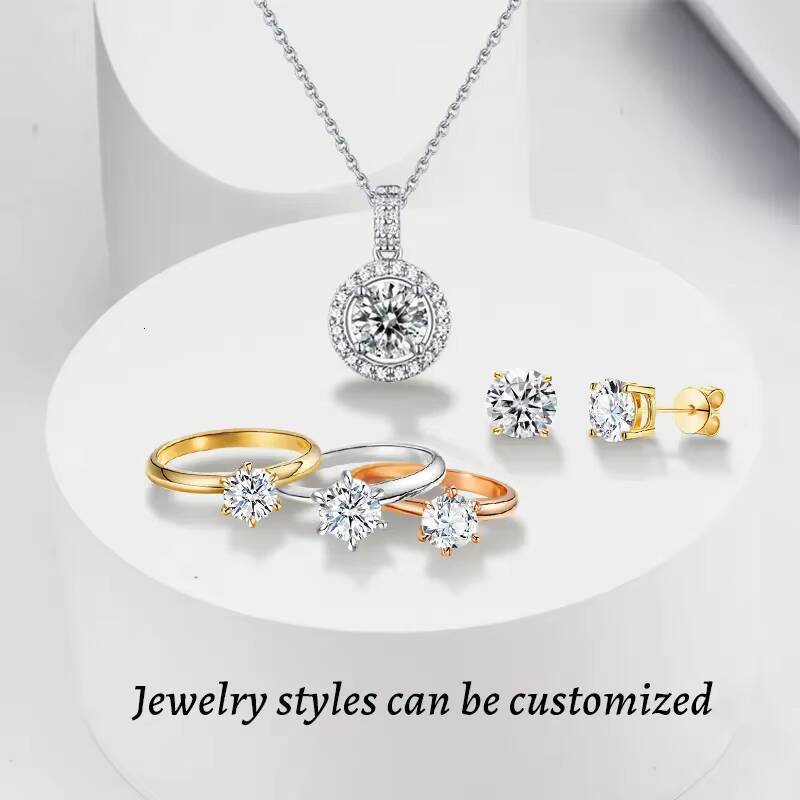 Starsgem Tulip Ring 10k 14k Yellow Gold Jewelry Champagne Color Moissanite 8.5mm Old European Cut Round Moissanite Ring