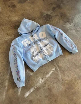 Y2k Fashion Rhinestone Zipper Hoodie Mens Casual Hoodie Grunge Extra Large Sweatshirt Harajuku Punk Long Sleeve Jacket 250820