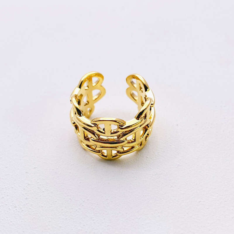 Pig Nose Open Ring for Women Ins Cold Style Cool Exaggerated Fashion Hip Hop Personality Rings Qingdao