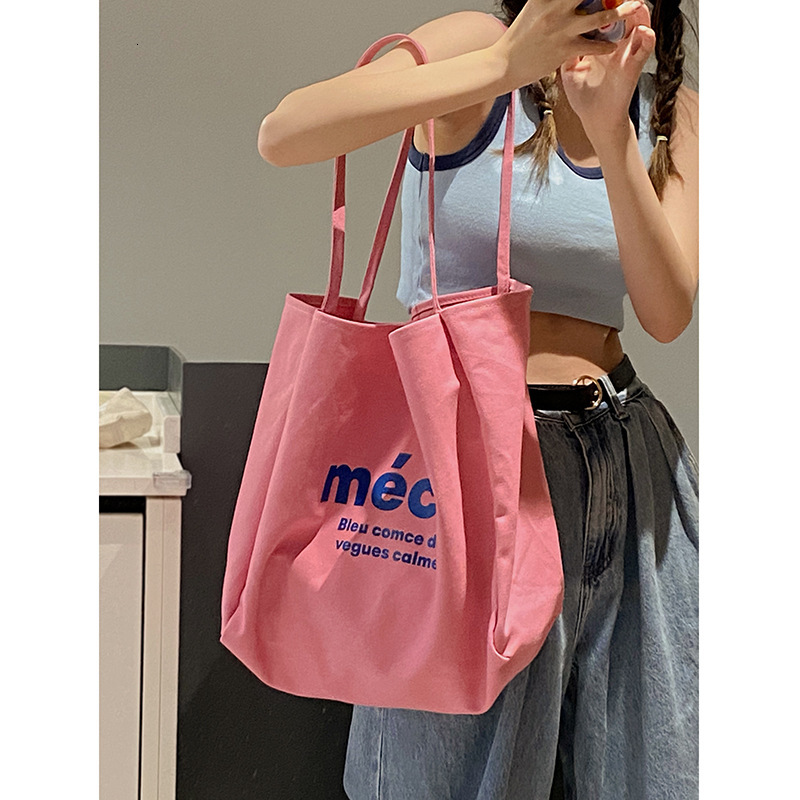 2025 Autumn Women's Student Canvas Bag Summer New Fashionable Casual Handbag Large Capacity Shopping Bag Cloth Bag Women's Crossbody Bag Des