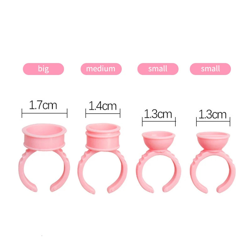 Wholesale 100Pcs Disposable Eyelash Glue Fan Cup Rings Holder Container Tattoo Pigment Tools Lash Supplies 250811