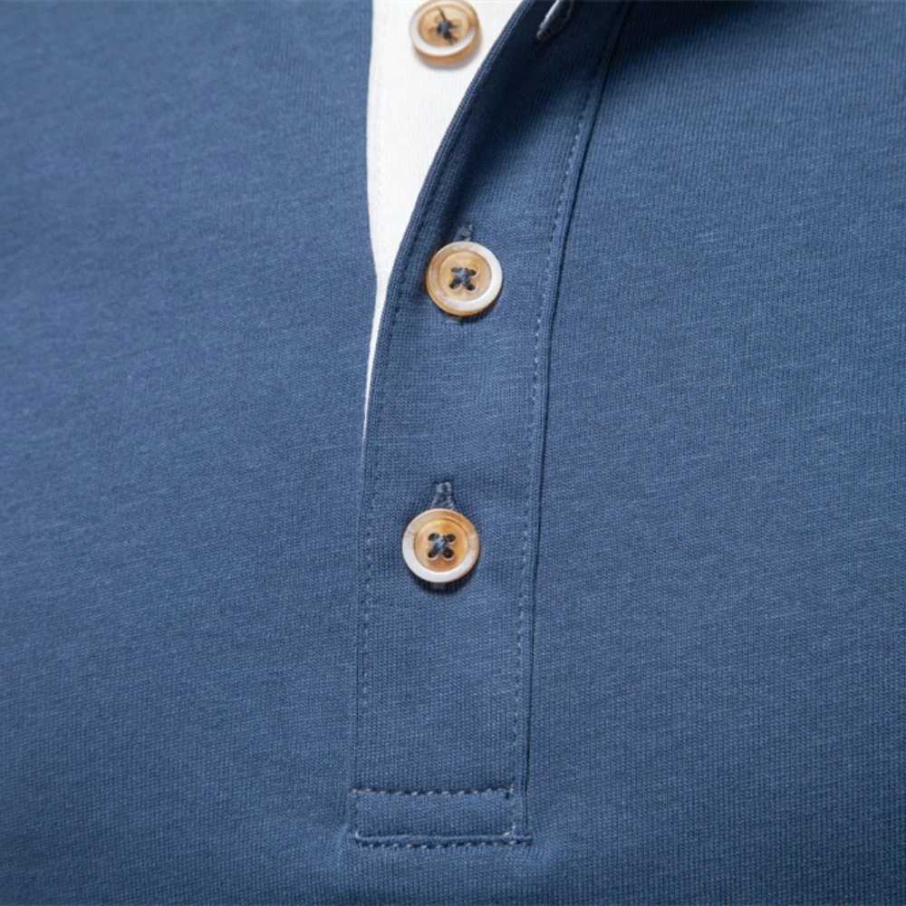 AIOPESON Henley Collar Button T Shirt Men Solid Color Long Sleeve Basic New Autumn Premium 100% Cotton Mens T Shirts Y250819