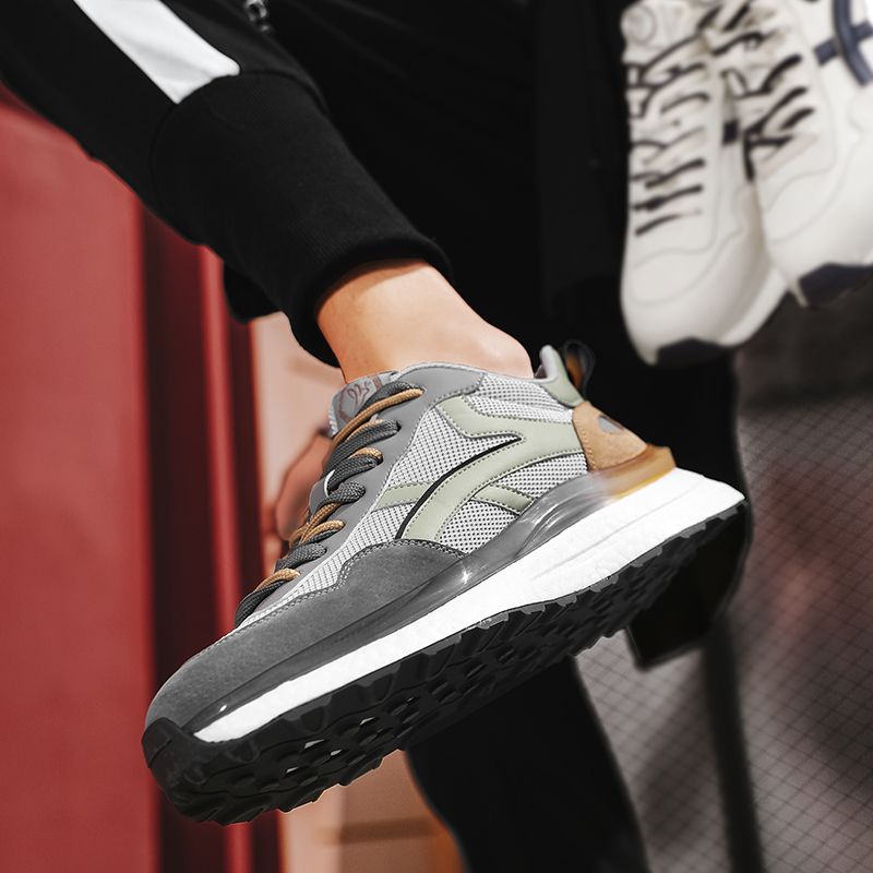 Light luxury men's shoes for spring and autumn 2024 new trend versatile popcorn lightweight sports leisure running shoes for men and women