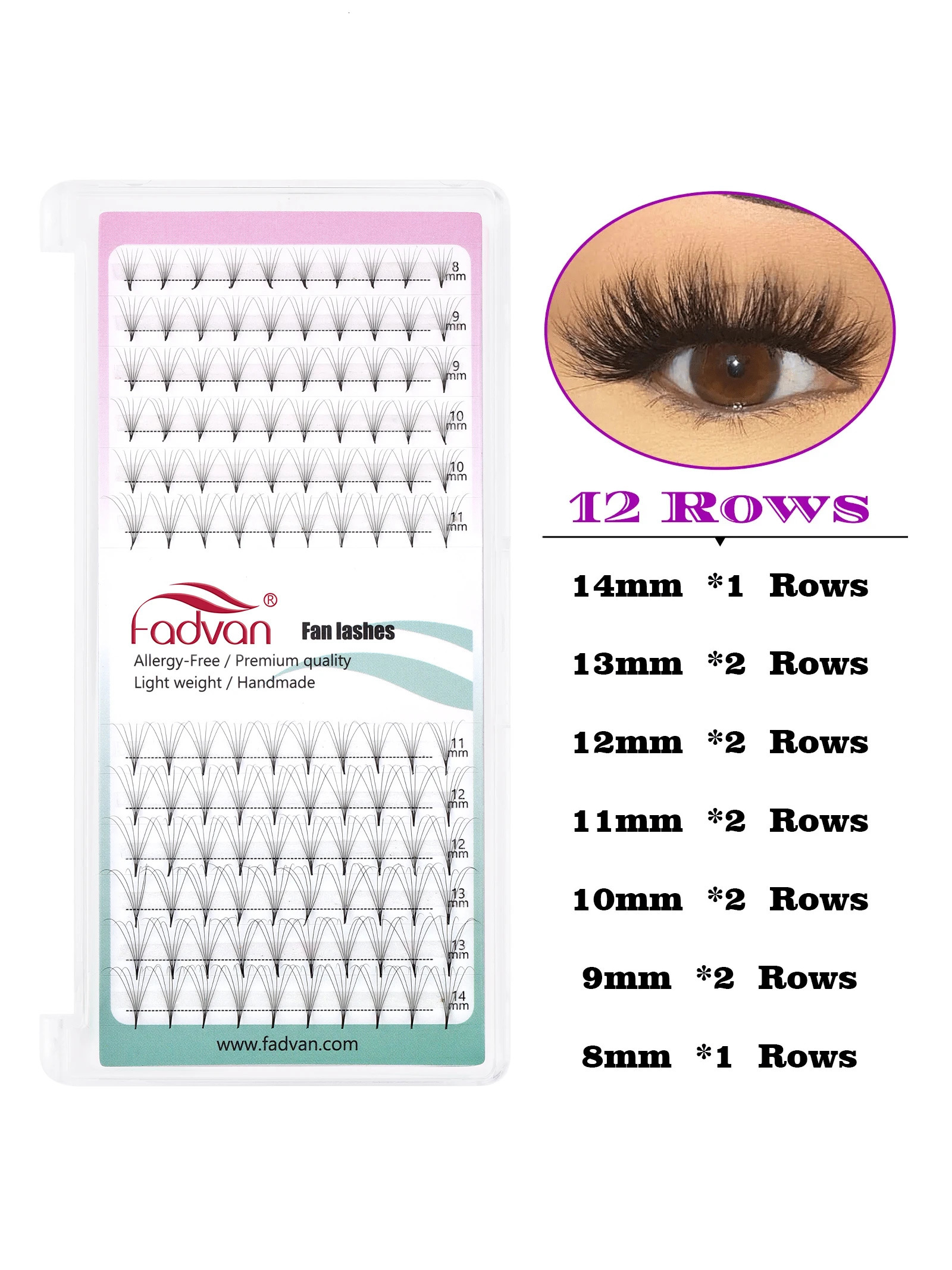 FADVAN Premade Fan 3D5D6D8D10D12D16D20D30D Eyelash s Natural Soft Russian Volume Lashes Individual Lash Extensi 250811