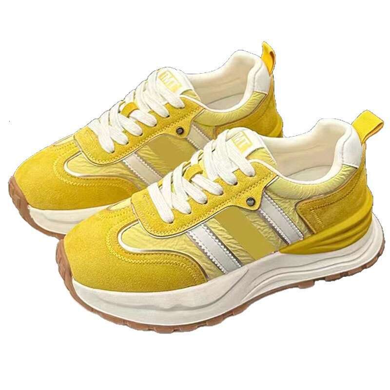 2025 Summer New Style Dexun Versatile Fashionable Height-Increasing Casual Waffle Sneakers for Petite Women, Dad Shoes