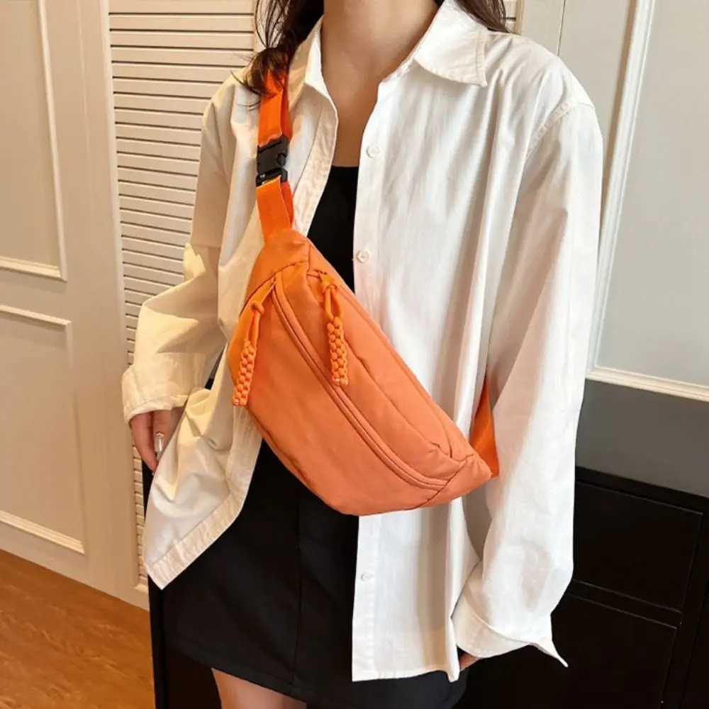 nylon Canvas Crossbody Bag Portable Zipper Korean Style Canvas Chest Bag Message Bag Shoulder Bag Waist Bag Sports Y250819