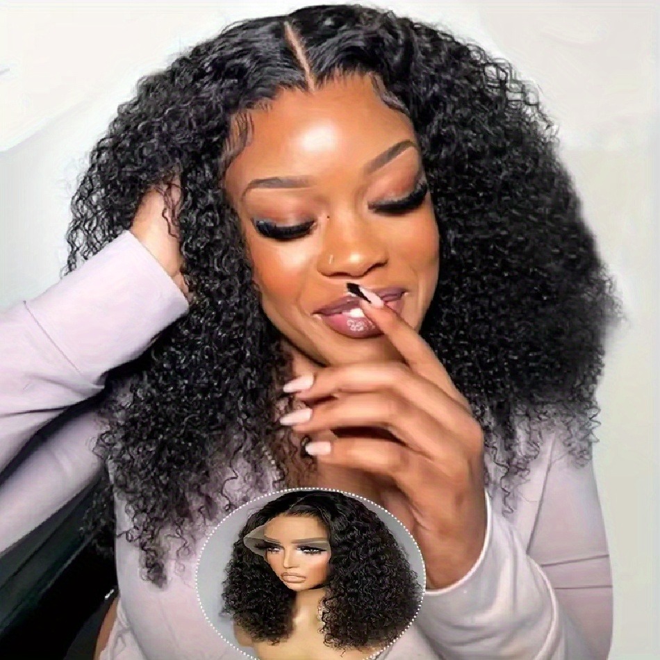 Brazilian Curly Lace Front Wig Short Bob Wigs Deep Water Wave 13X4 Hd Lace Frontal Human Hair Wig For Women Wear And Go Glueless Wig synthetic