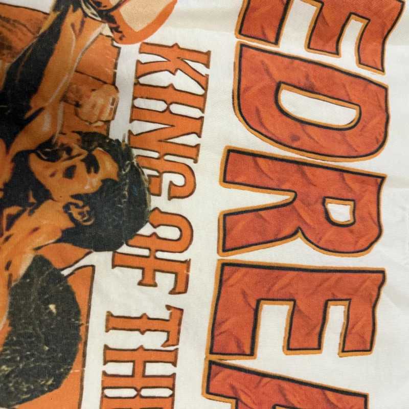 Real Photo Label T-shirt American High Street Boxer Print Mens Womens Round NeCK Short-sleeved Vale Top Tee Y250819