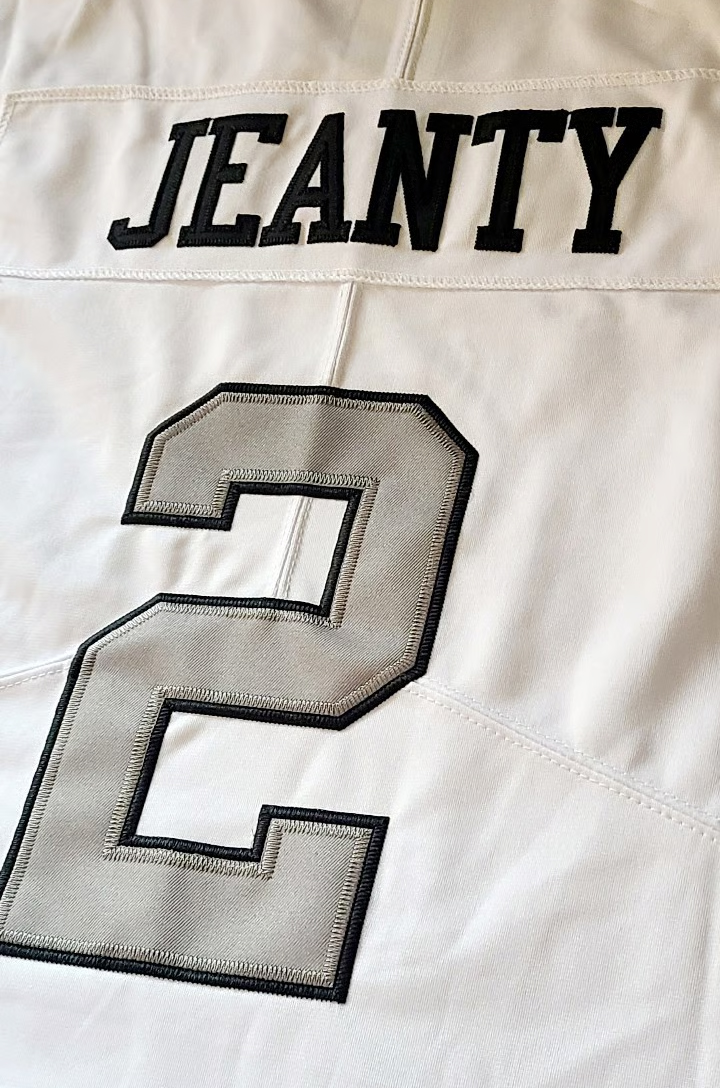 Personalized Custom Football Jersey Asthon Jeanty Brock Bowers Maxx Crosby Carter Bradley Jackson Custom Embroidered Letter Number