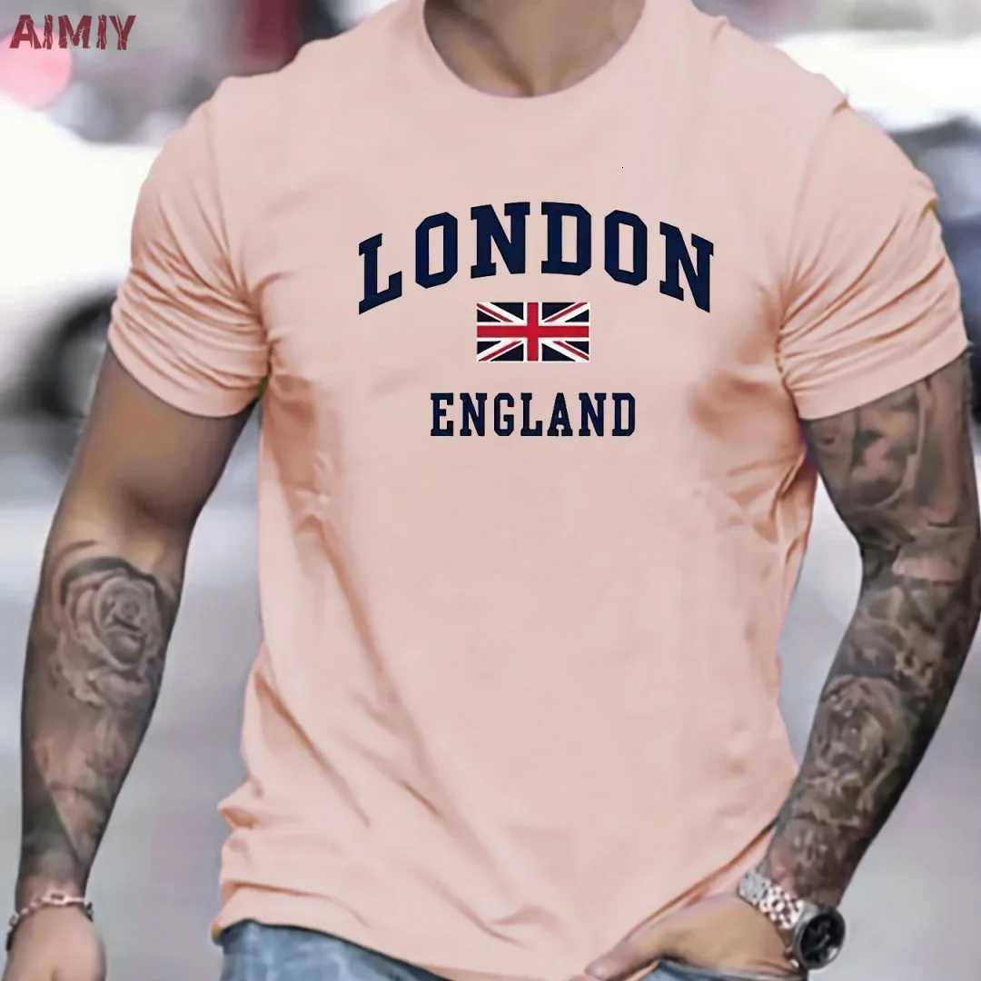 Mens Clothing London England Pattern Printed T Shirt Man Oversized T-Shirt Round Neck Short Sleevedt-Shirts For Men Tops Y250819