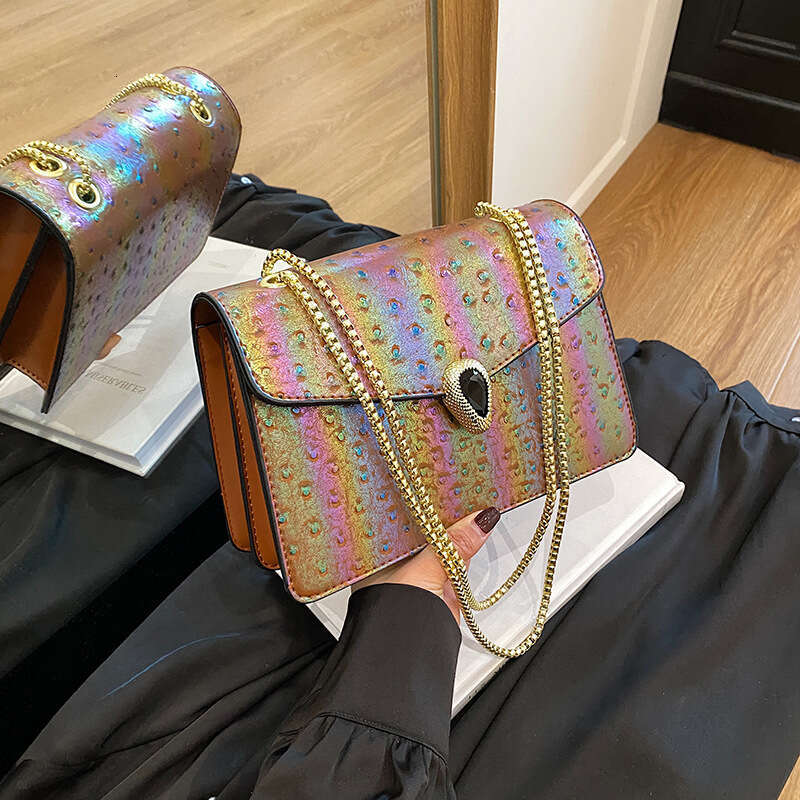 Head Snake Bags Designer for Women Bags 2025 Summer New Fashion Ladies Chain Crossbody Small Square Bag