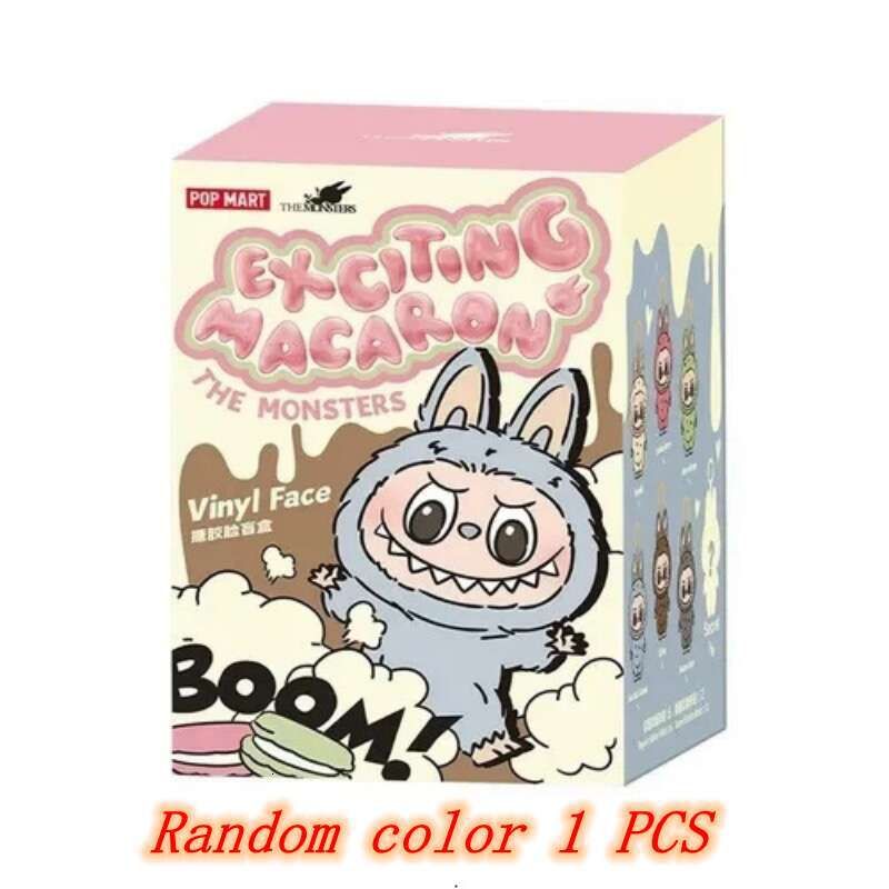 Labubu V1 V2 V3 Heartbeat Macaron Enamel Face Blind Box Pvc Figurine Labubu sitting party Kawaii Doll Kid Christmas Gifts checkmate labubu halloween l