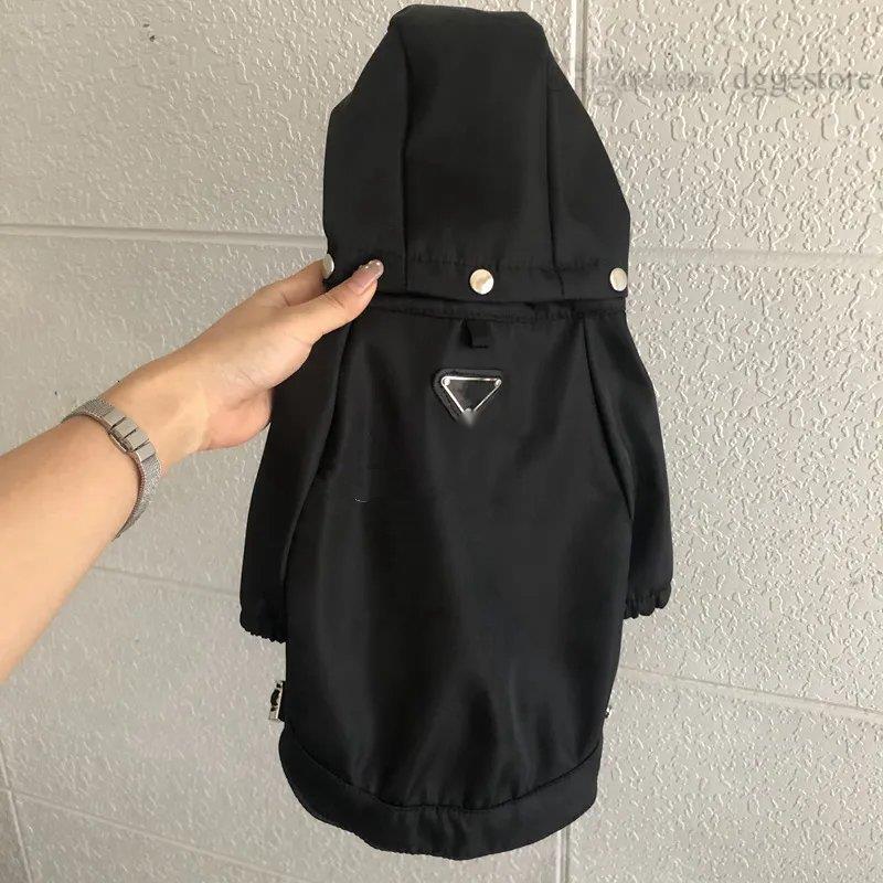 Designer Clothes Brand Lightweight Apparel Raincoat Coat with Hoodie Waterproof Dog Rain Jacket for X-Small to Large Dogs Adjustable Drawstring 3b9