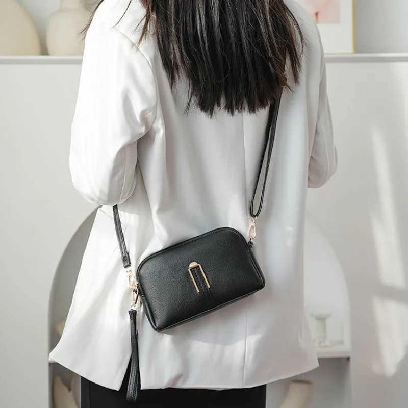 New Genuine Leather Crossbody Bag For Woman Solid Color Clutch Phone Pouch Elegant Shoulder Bag Simple Small Messenger Bag Sac Y250819