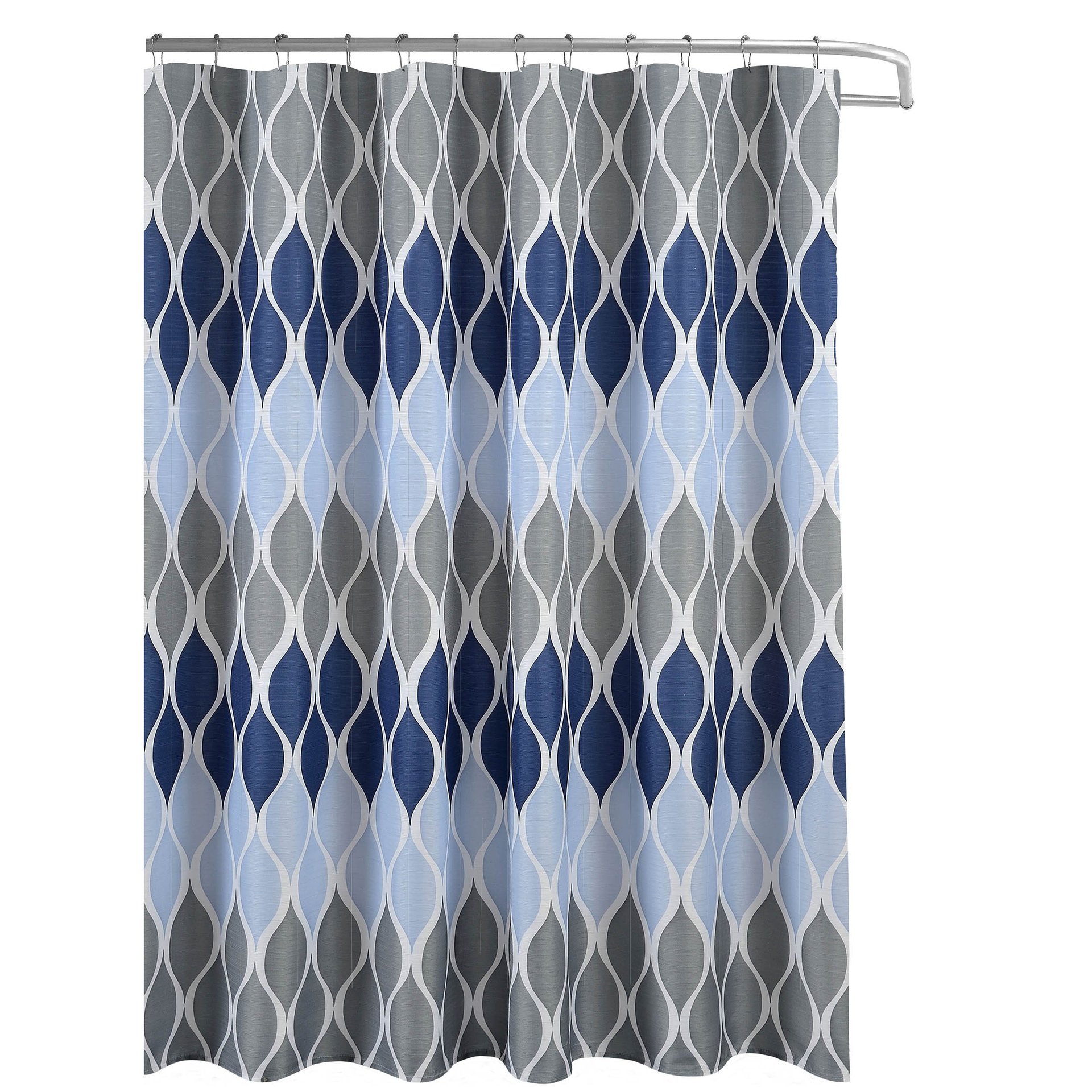 YL-36970 digital printed cloth shower curtain waterproof thick bathroom partition curtain with hook cross-border supply