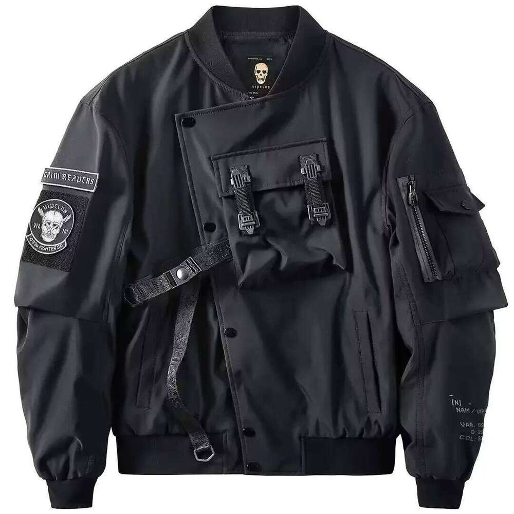 Spring Autumn Men's American Style Heavy Bomber Functional Jacket Industrial Korean Trendy Brand