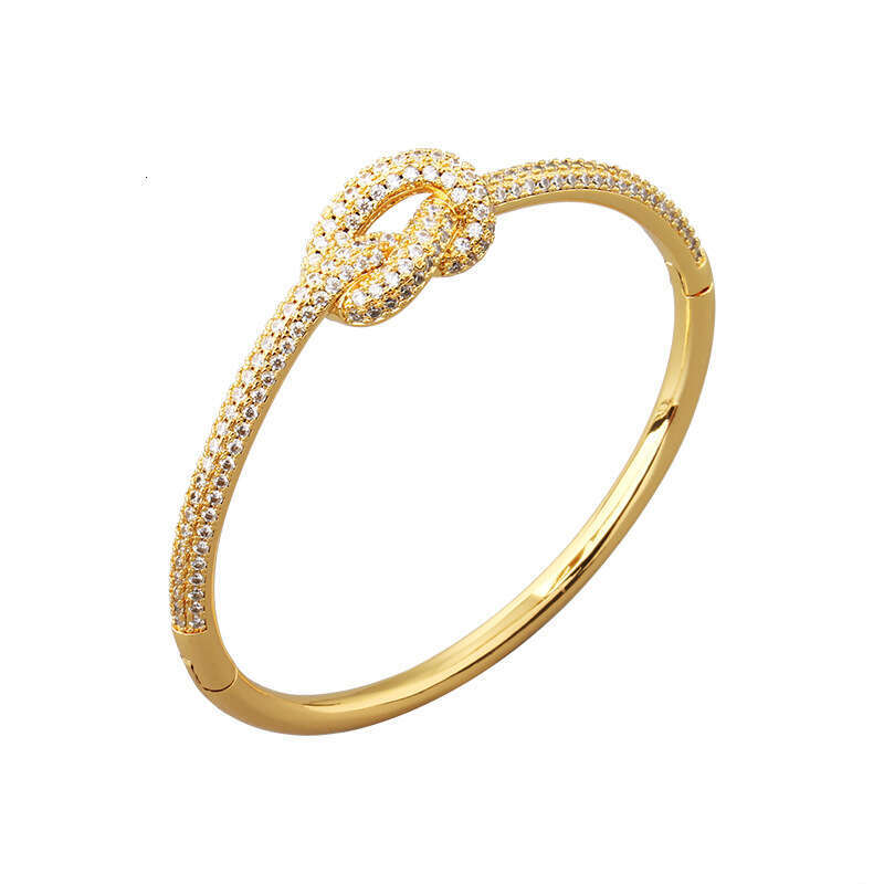 Fashion Gold-Plated Bracelet for Women, Deathly Hallows, Dia-Studded, K-Plated, Non-Fading, Knot Clasp Bracelet, Jewelry Accessories